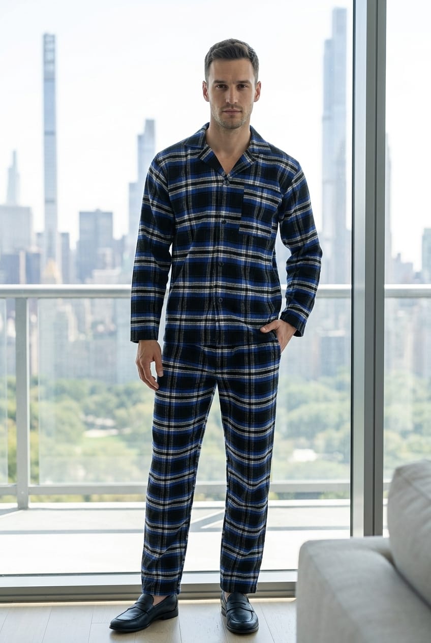 Newmont Pyjama Set Pyjamas NMTBLKBLU6 Location Clothing