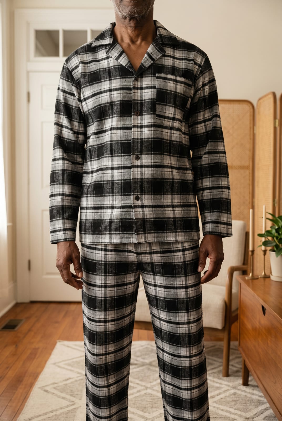 Newmont Pyjama Set Pyjamas NMTBLKGRY1 Location Clothing
