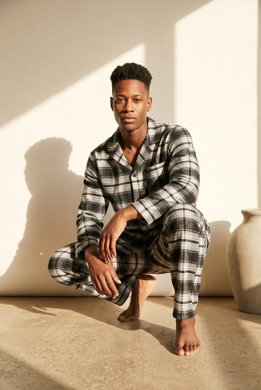 Newmont Pyjama Set Pyjamas NMTBLKGRY15 Location Clothing