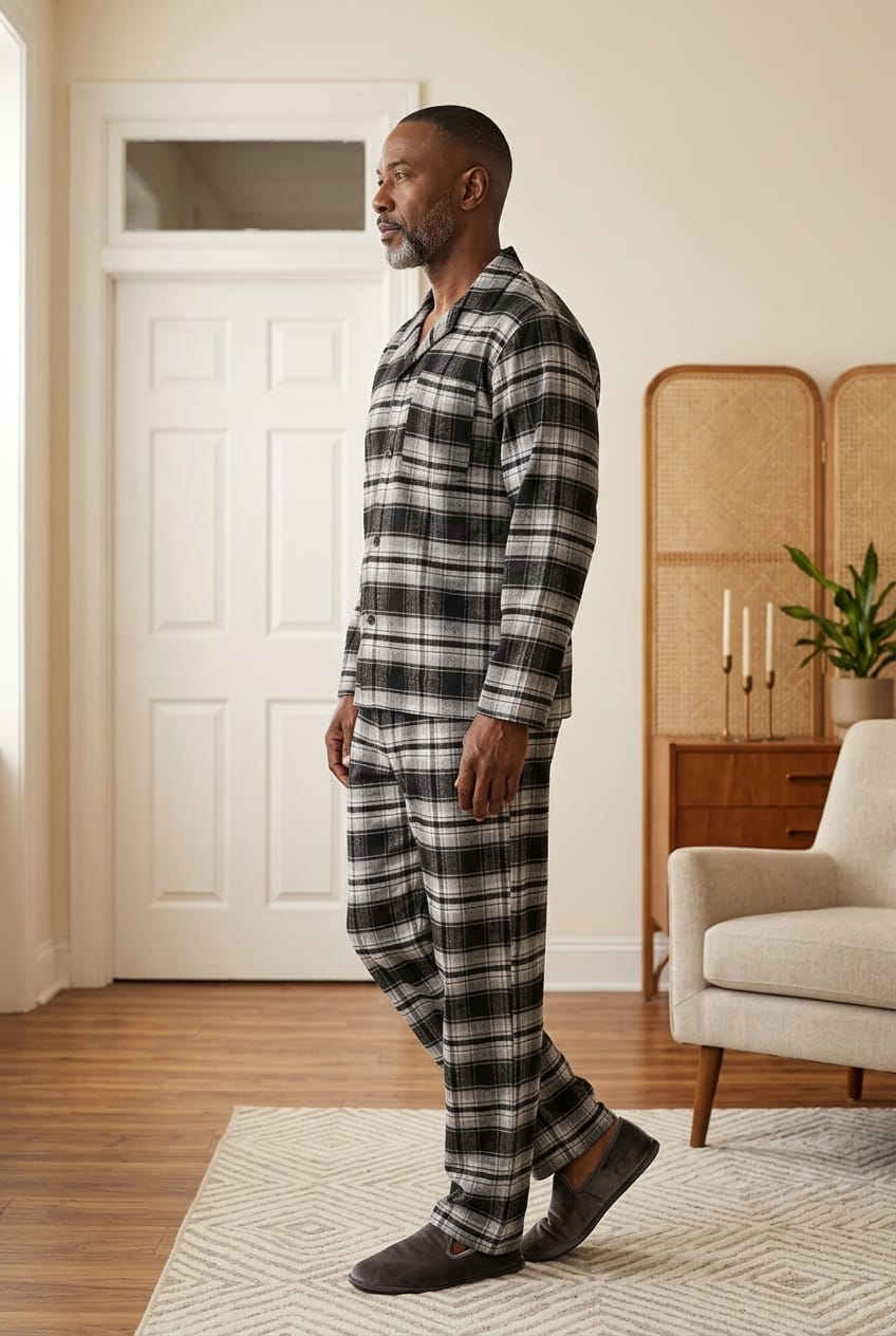 Newmont Pyjama Set Pyjamas NMTBLKGRY4 Location Clothing