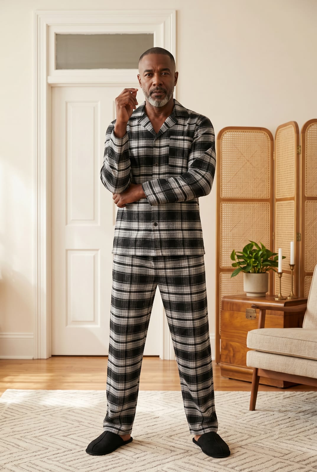 Newmont Pyjama Set Pyjamas NMTBLKGRY5 Location Clothing