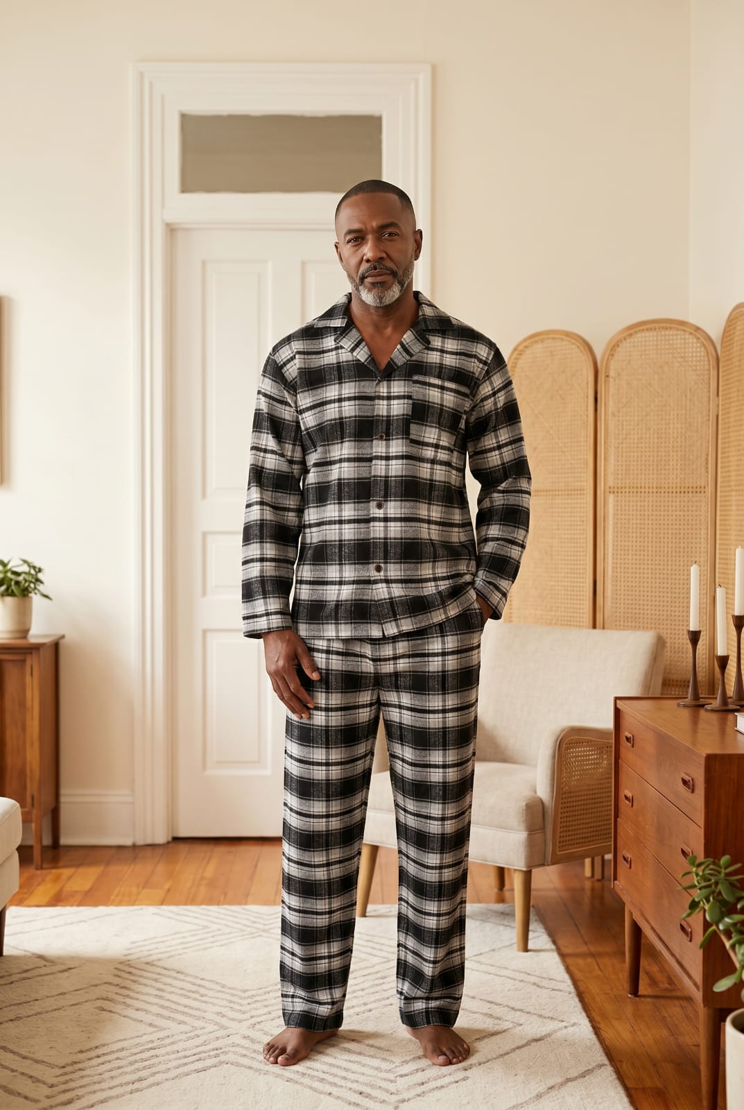 Newmont Pyjama Set Pyjamas NMTBLKGRY7 Location Clothing