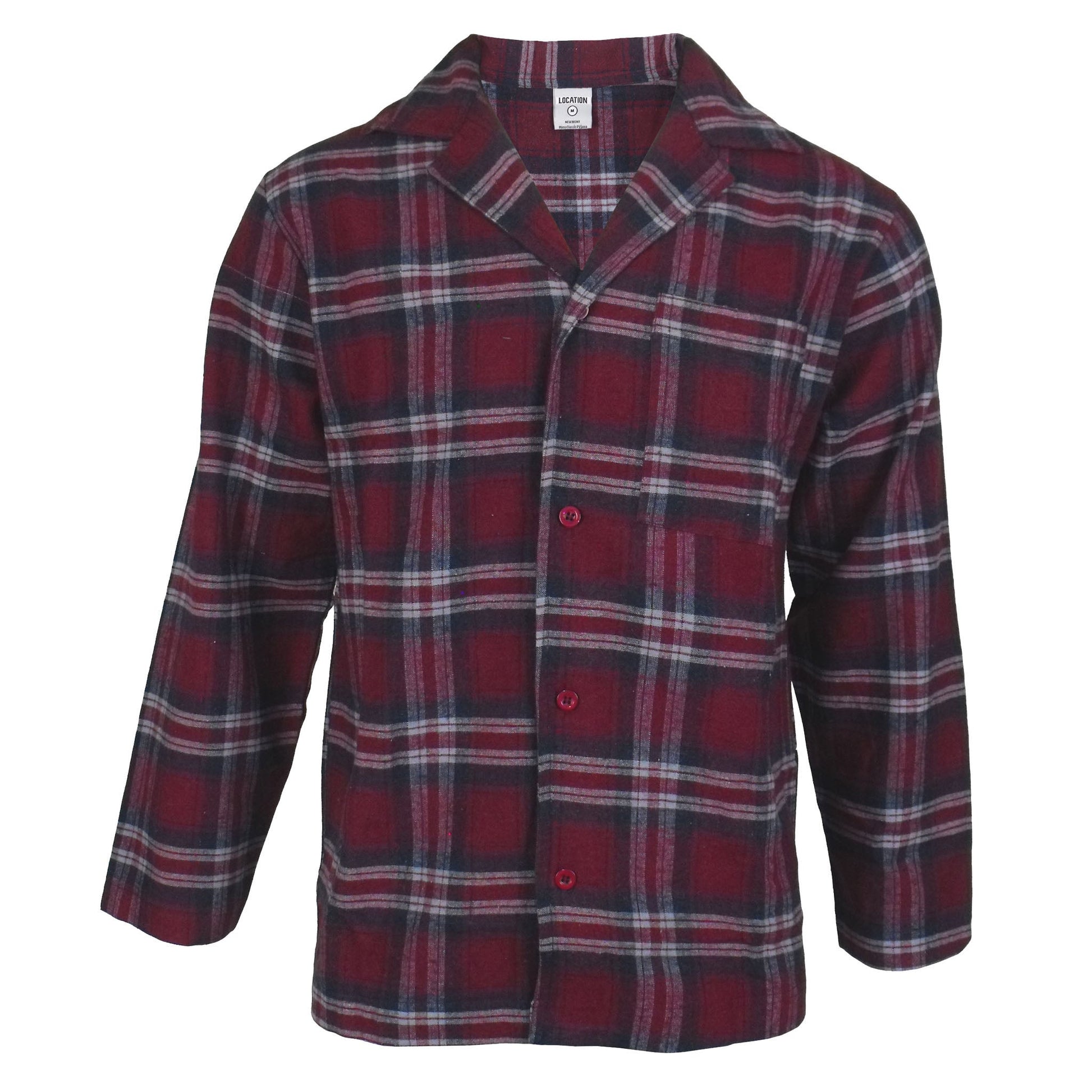 Newmont Pyjama Set Pyjamas NewmontBurgundyTartanCheckEX-5 Location Clothing