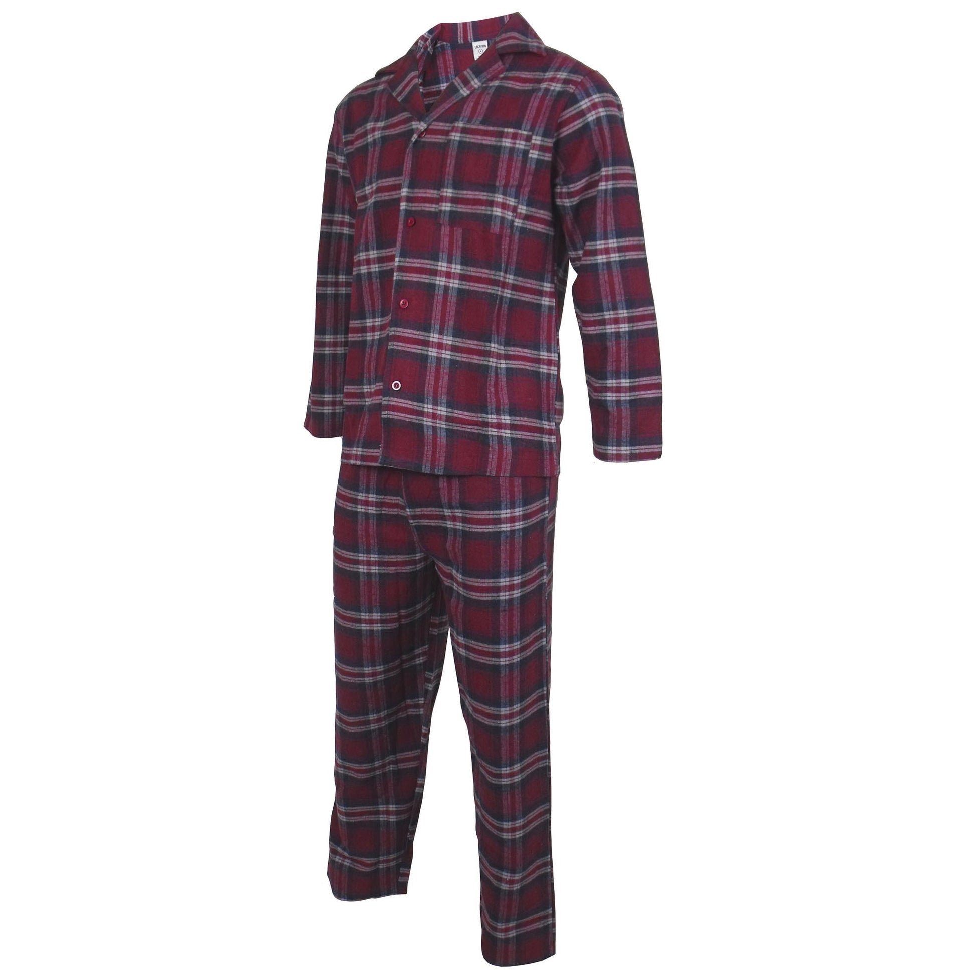 Newmont Pyjama Set Pyjamas NewmontBurgundyTartanCheckEX-7 Location Clothing