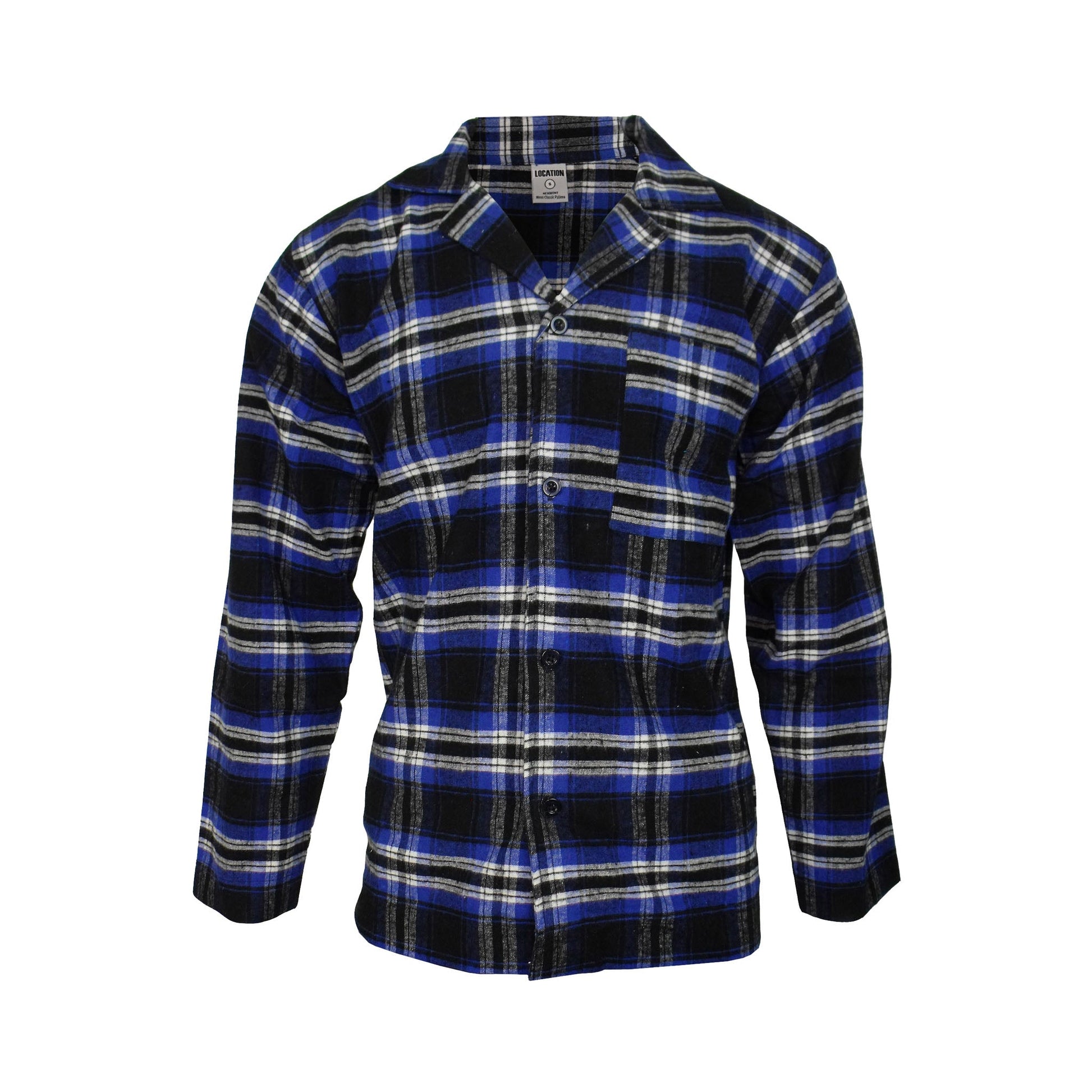 Newmont Pyjama Set Pyjamas Newmont_Black_Blue_Tartan_Check_EX_-_8 Location Clothing