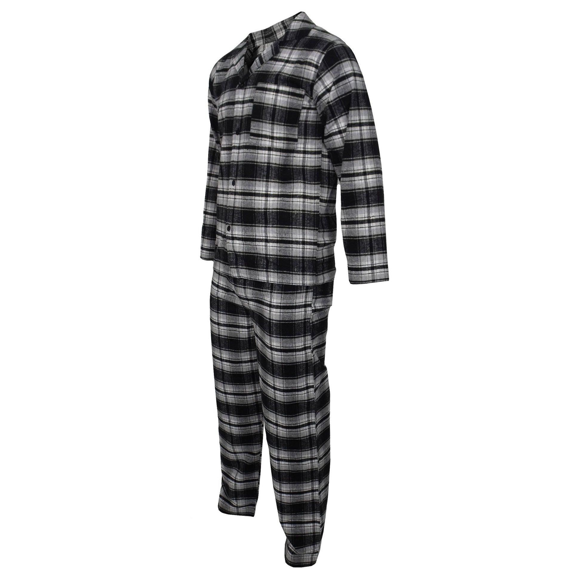 Newmont Pyjama Set Pyjamas Newmont_Black_GreyTartan_Check_EX_-_5 Location Clothing