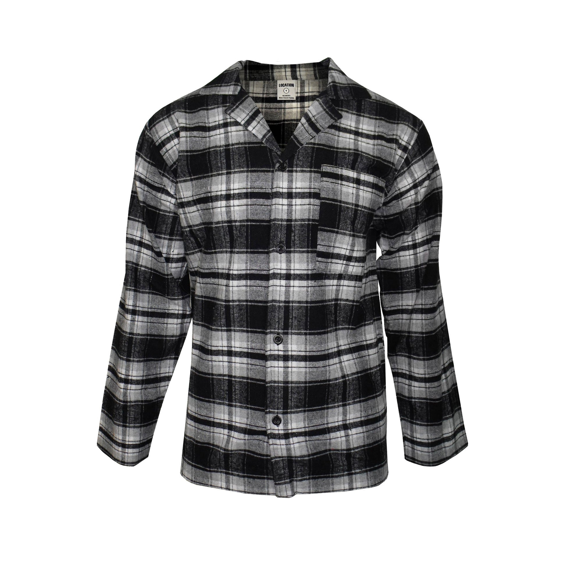 Newmont Pyjama Set Pyjamas Newmont_Black_GreyTartan_Check_EX_-_8 Location Clothing