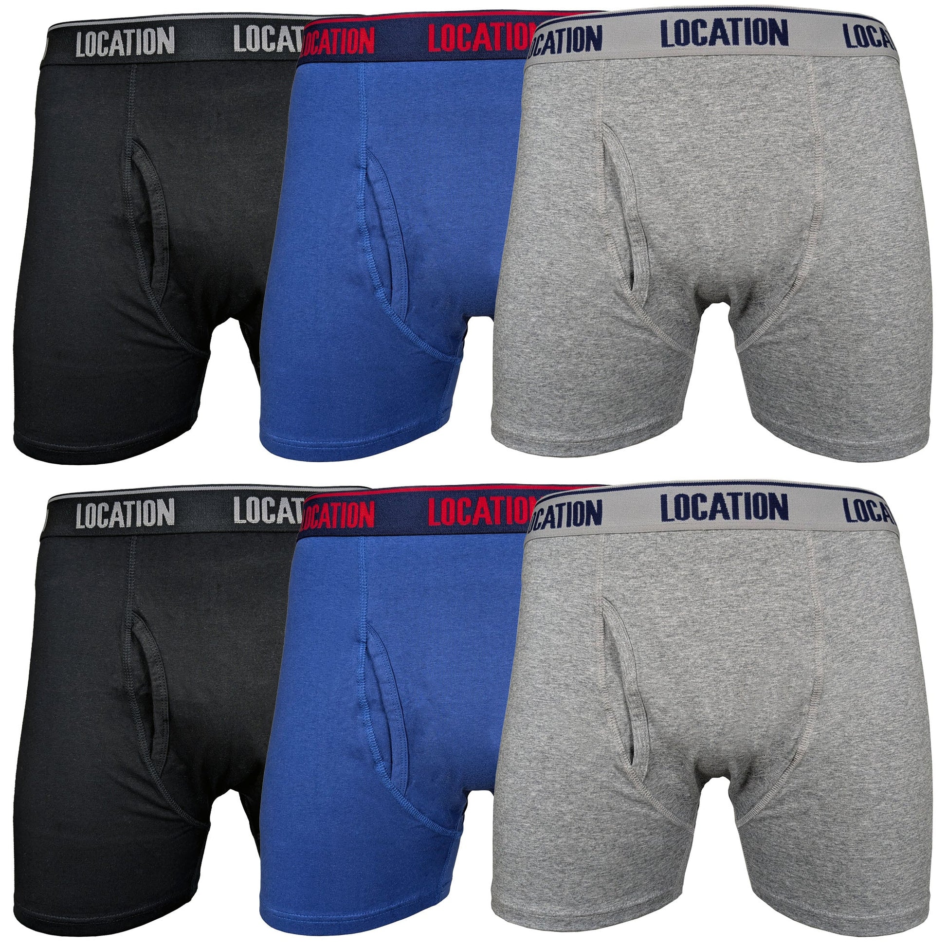 Quest 6 Pack Boxer Shorts S-6XL 6XL Mens Underwear QuestBoxerShortCombo1 Location Clothing