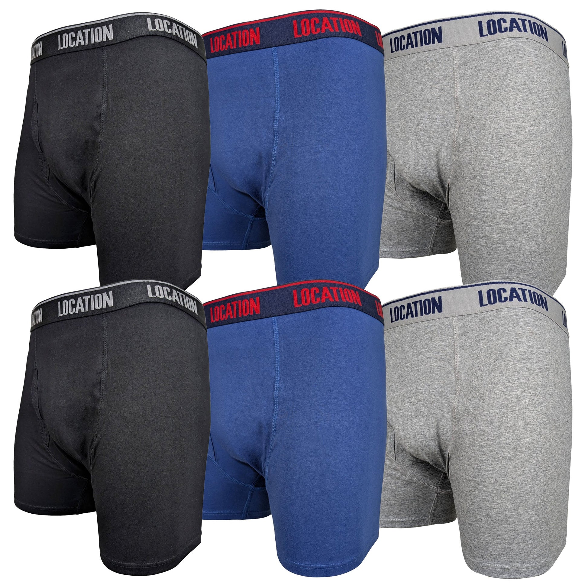 Quest 6 Pack Boxer Shorts S-6XL Mens Underwear QuestBoxerShortCombo2 Location Clothing