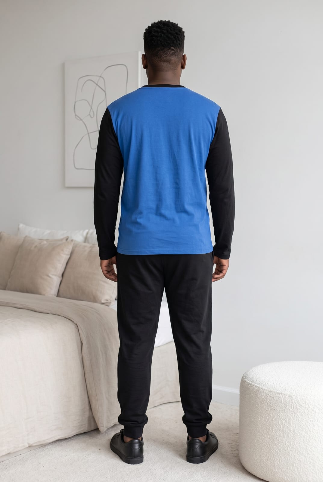 Royale Pyjamas Set Pyjamas ROYBLKBLUE1 Location Clothing
