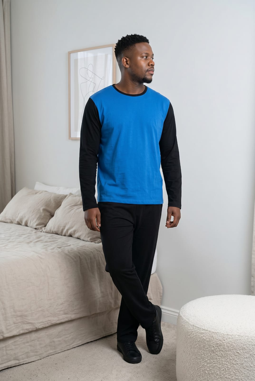Royale Pyjamas Set Pyjamas ROYBLKBLUE2 Location Clothing