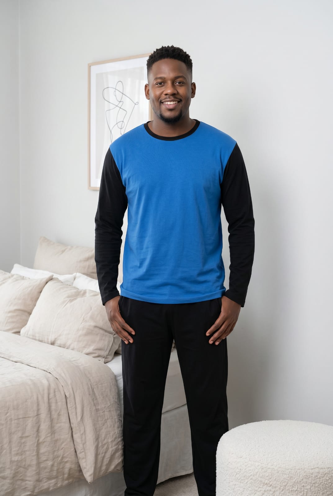 Royale Pyjamas Set Pyjamas ROYBLKBLUE3 Location Clothing