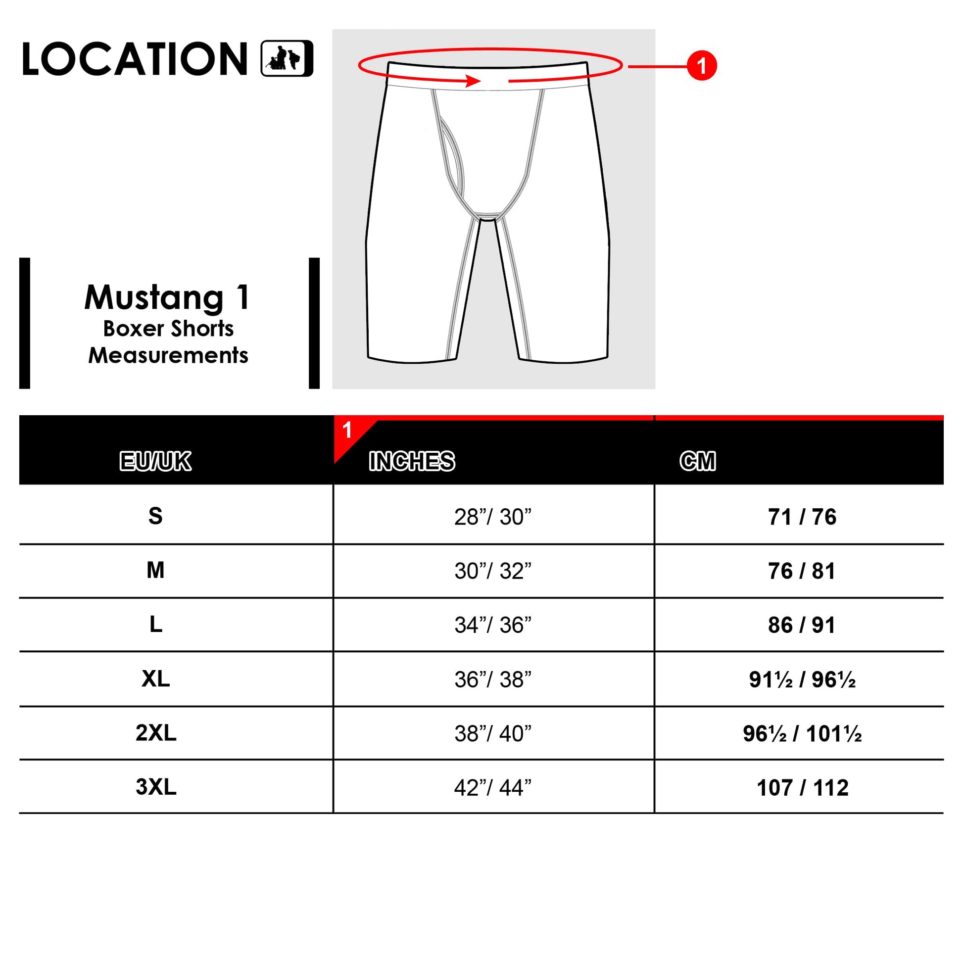 Mustang One 3 Pack Men's Longer Leg Boxer Shorts – Breathable Stretch Fit Underwear Mens Underwear b9f4ed3e Location Clothing