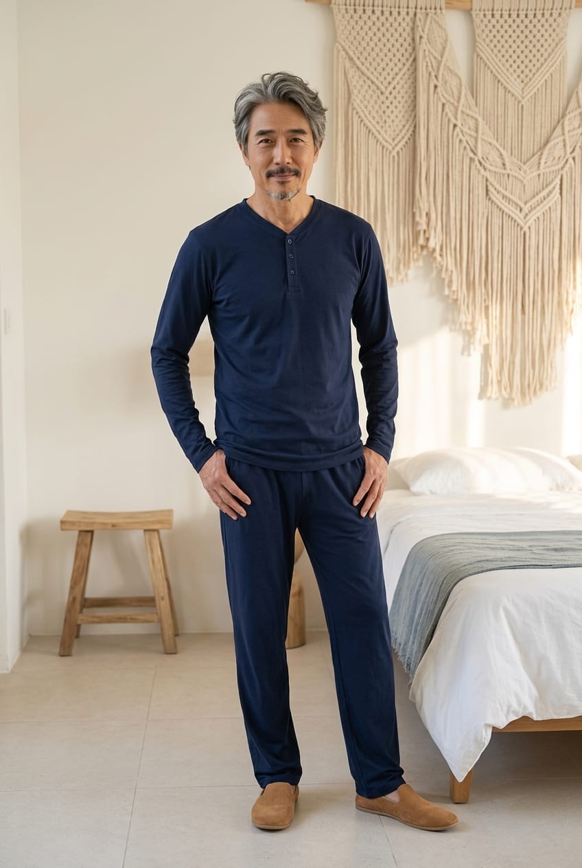 Dauphin Pyjama Set Navy Pyjamas d724b1e2-1242-4d95-8f26-d3adb173aac0DAPNAVY2 Location Clothing