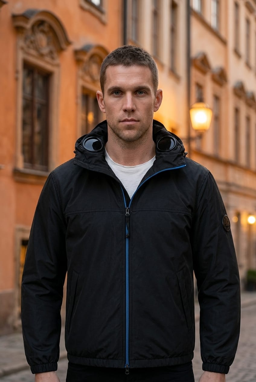 Killjoy Goggle Bomber Jacket Blue / Green Black with blue Bomber Jacket killblue6 Location Clothing