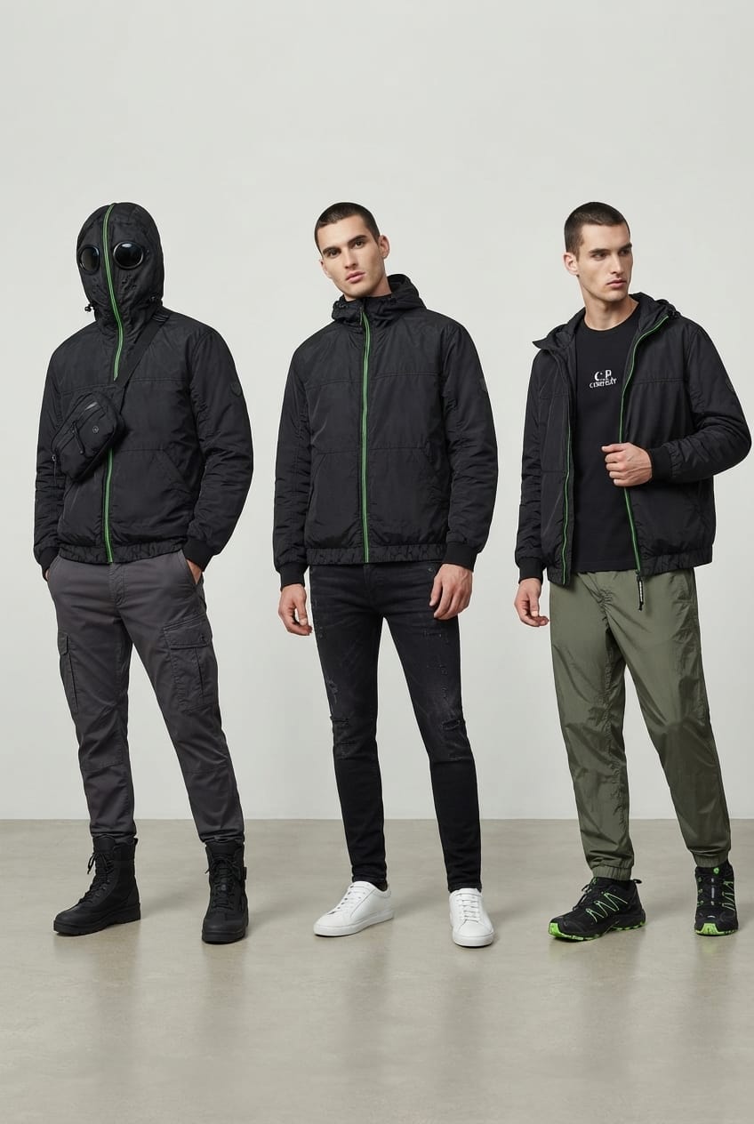 Killjoy Goggle Bomber Jacket Blue / Green Bomber Jacket killgreen1 Location Clothing