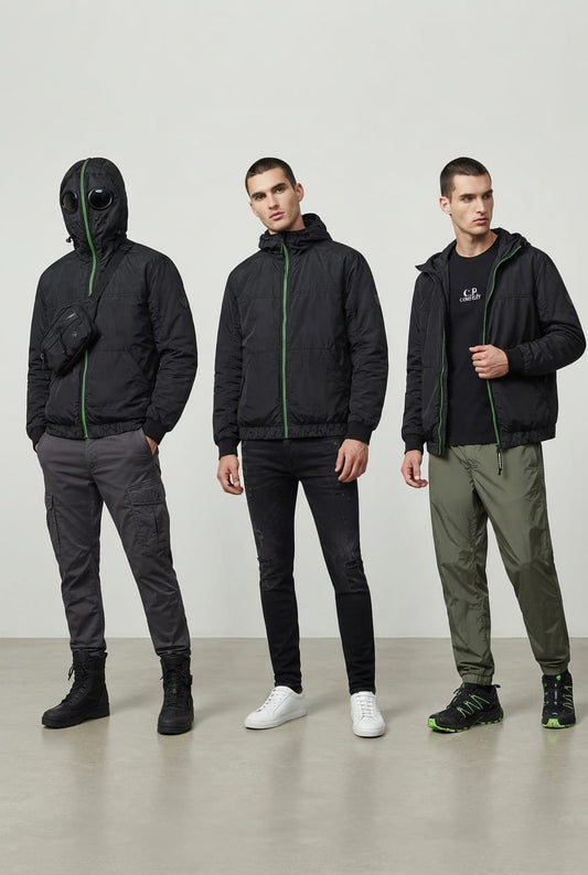 Killjoy Goggle Bomber Jacket Blue / Green Bomber Jacket killgreen1 Location Clothing