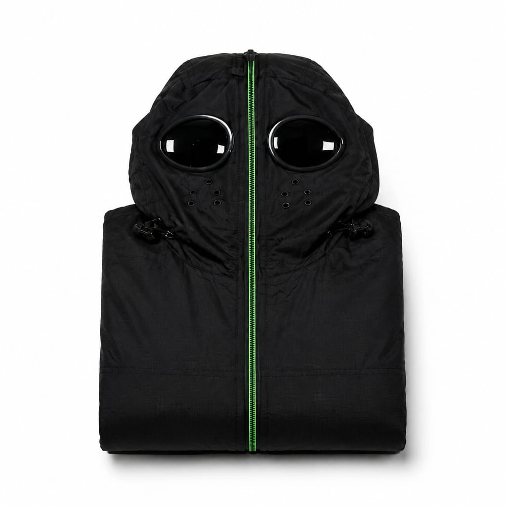 Killjoy Goggle Bomber Jacket Blue / Green Bomber Jacket killgreen2 Location Clothing