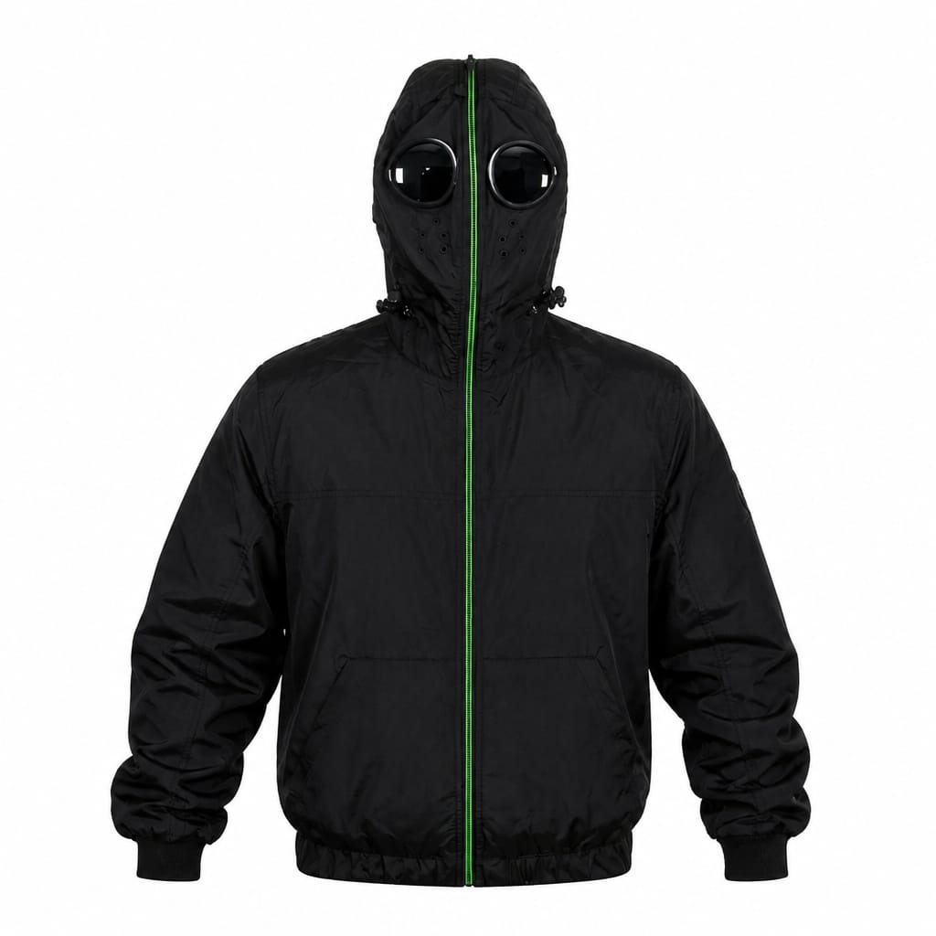 Killjoy Goggle Bomber Jacket Blue / Green Bomber Jacket killgreen7 Location Clothing