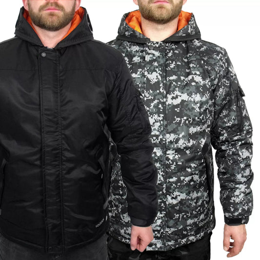 Infiltrator Longer Goggle Jacket Black and Camo Jacket s-l1600COMBO Location Clothing