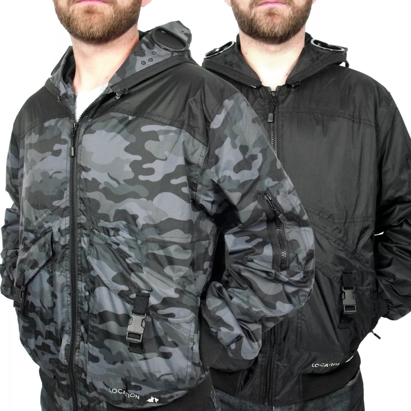 Hooded Black/Camouflage Hunter EXO Goggle Bomber Waterproof Jacket Bomber Jacket s-l1600EXODOUBLE Location Clothing
